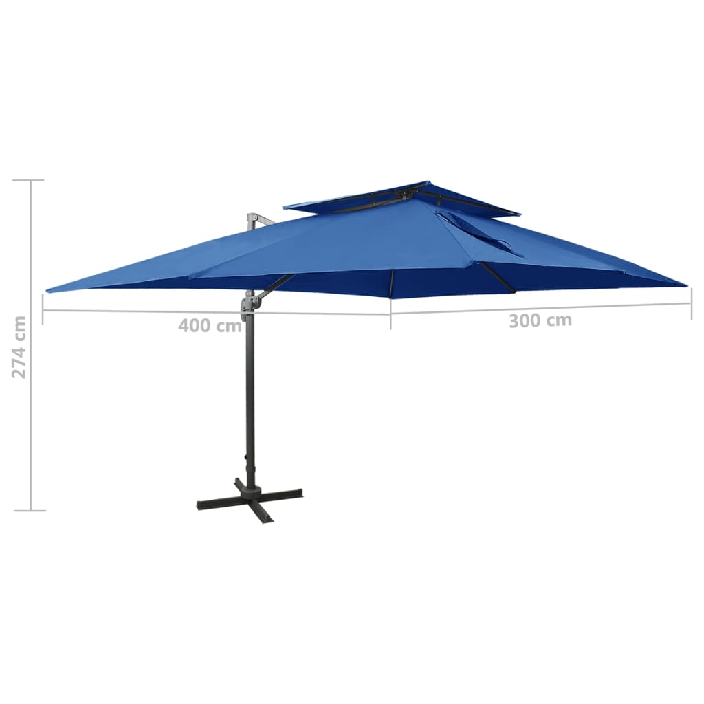 Cantilever Garden Parasol | Azure blue