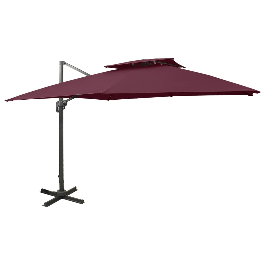 Cantilever Garden Parasol | Bordeaux red