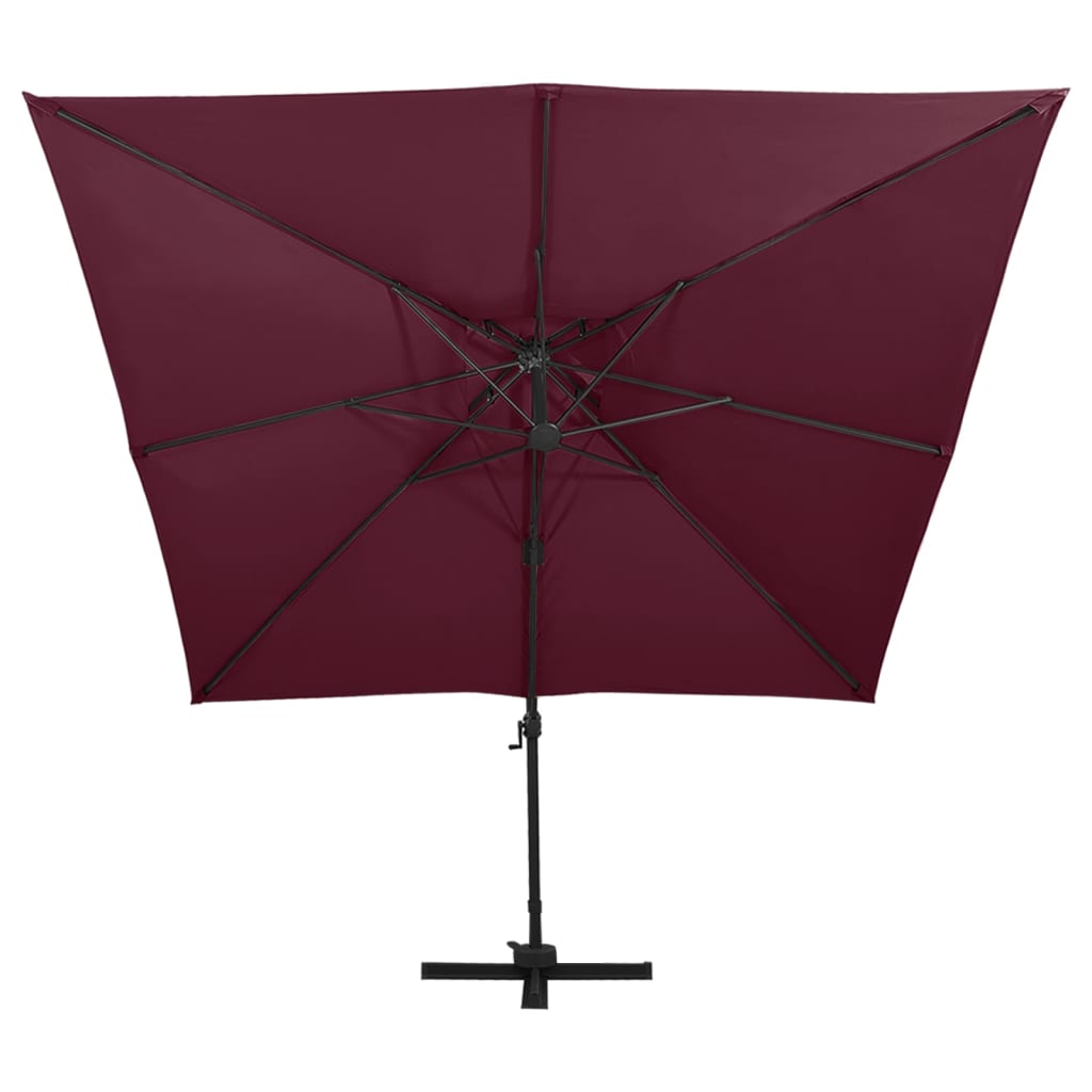 Cantilever Garden Parasol | Bordeaux red
