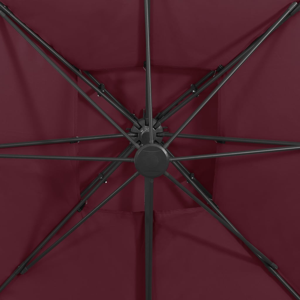 Cantilever Garden Parasol | Bordeaux red