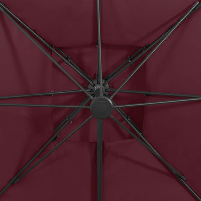 Cantilever Garden Parasol | Bordeaux red