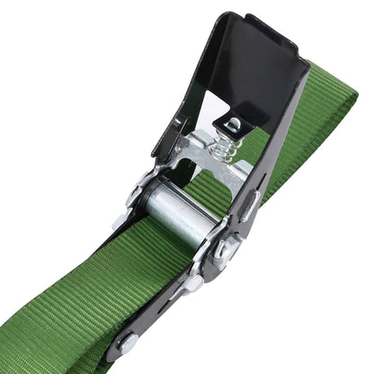 Ratchet Tie Down Straps 20 pcs 800 daN 6 m Green