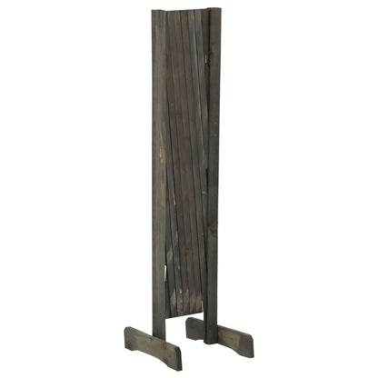 Garden Trellis Fence Grey 120x90 cm Solid Firwood