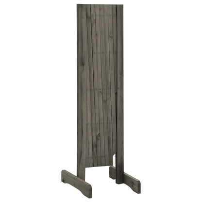 Garden Trellis Fence Grey 150x80 cm Solid Firwood