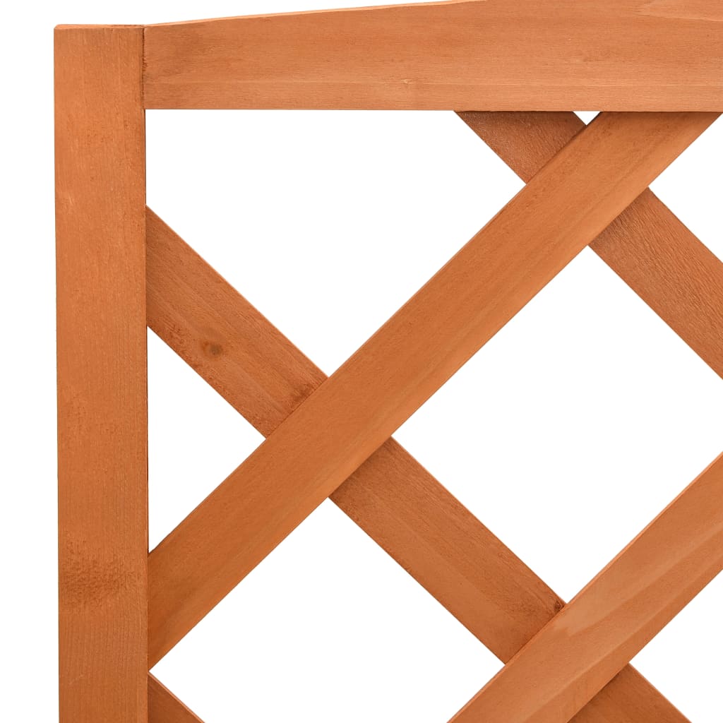 Trellis Planter with Shelves Orange 70x42x120 cm Solid Firwood