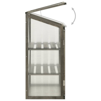 Greenhouse | Grey | Solid Firwood, PC board | 60x45x100 cm