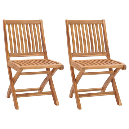 Garden Chair | Set of 2 | Teak | Solid teak wood | Medium | Foldable