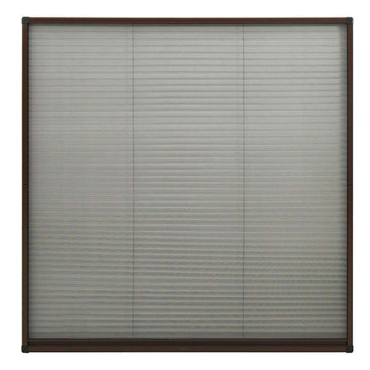 148656 vidaXL Plisse Insect Screen for Windows Aluminium Brown 120x120 cm