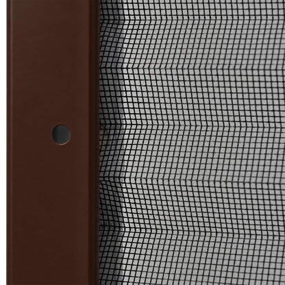 148656 vidaXL Plisse Insect Screen for Windows Aluminium Brown 120x120 cm