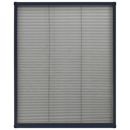 Plisse Insect Screen for Windows Aluminium Anthracite 60x80cm