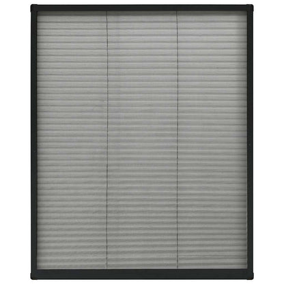 Plisse Insect Screen for Windows Aluminium Anthracite 80x100 cm