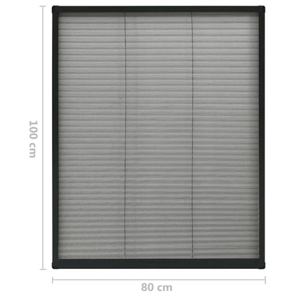 Window Screen | Anthracite, Black | Aluminium, Fibreglass | 80 x 100 cm