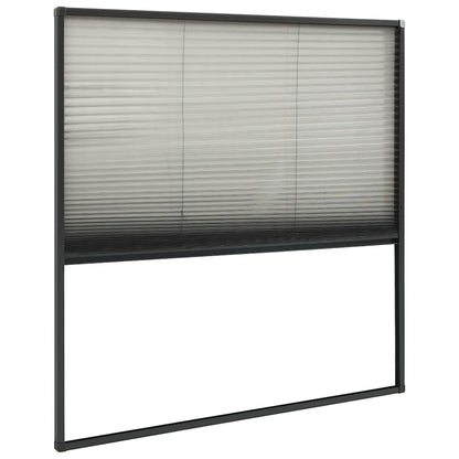 148666 vidaXL Plisse Insect Screen for Windows Aluminium Anthracite 120x120cm