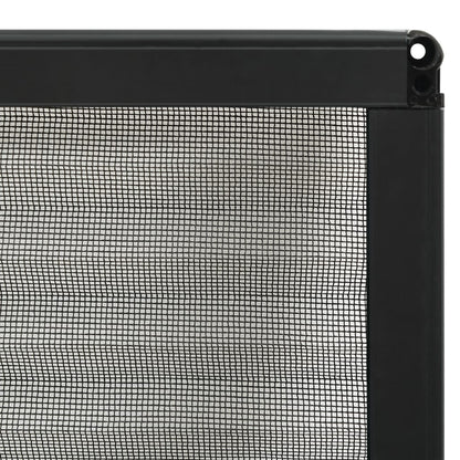 Plisse Insect Screen for Windows Aluminium Anthracite 120x120cm