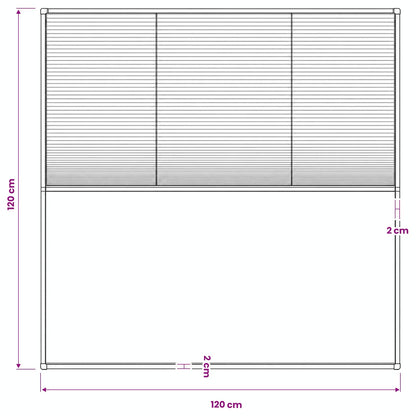 148666 vidaXL Plisse Insect Screen for Windows Aluminium Anthracite 120x120cm