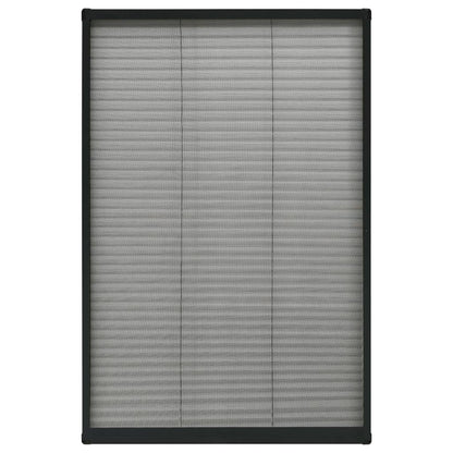 Plisse Insect Screen for Windows Aluminium Anthracite 80x160cm