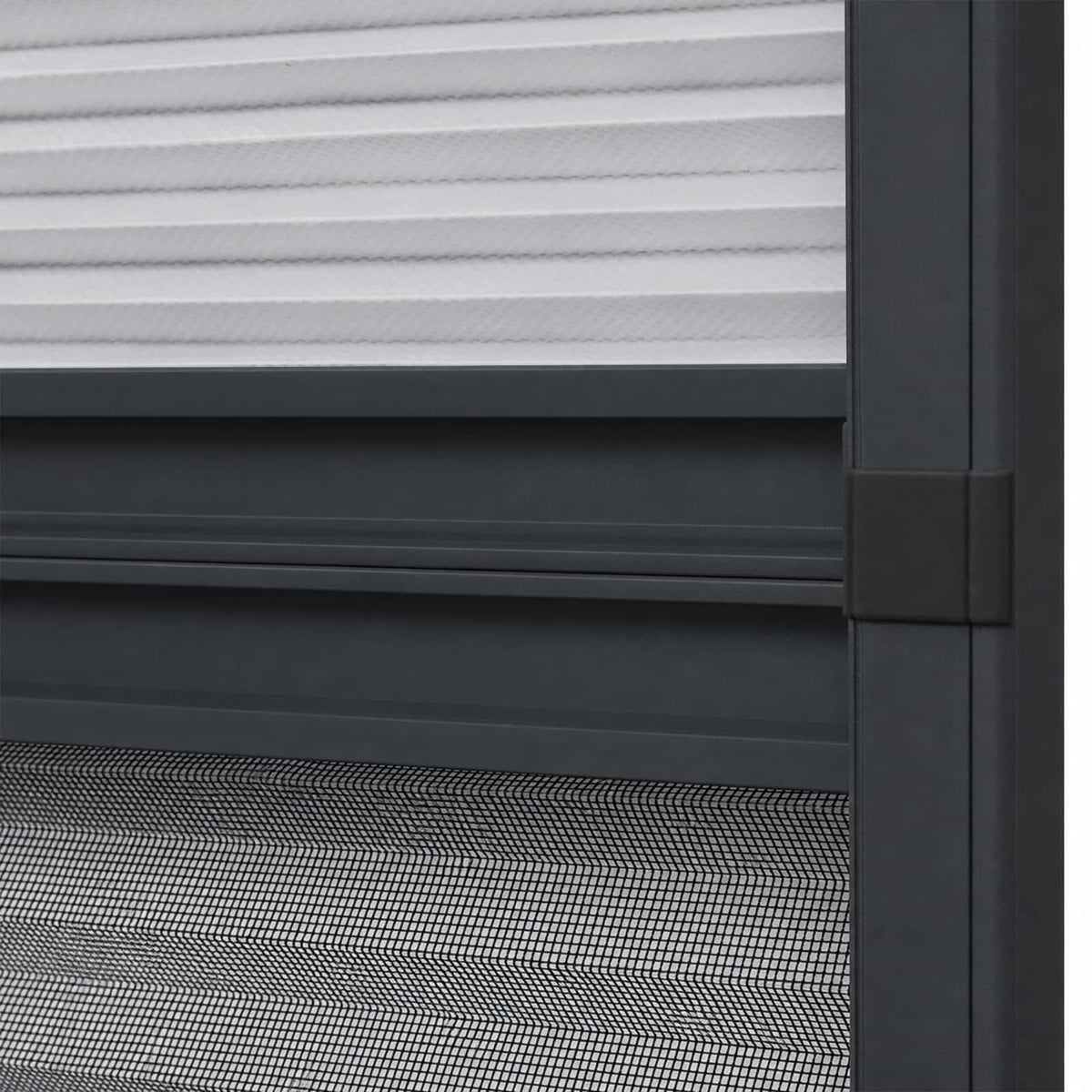 148684 vidaXL Plisse Insect Screen for Windows Aluminium 80x120 cm with Shade