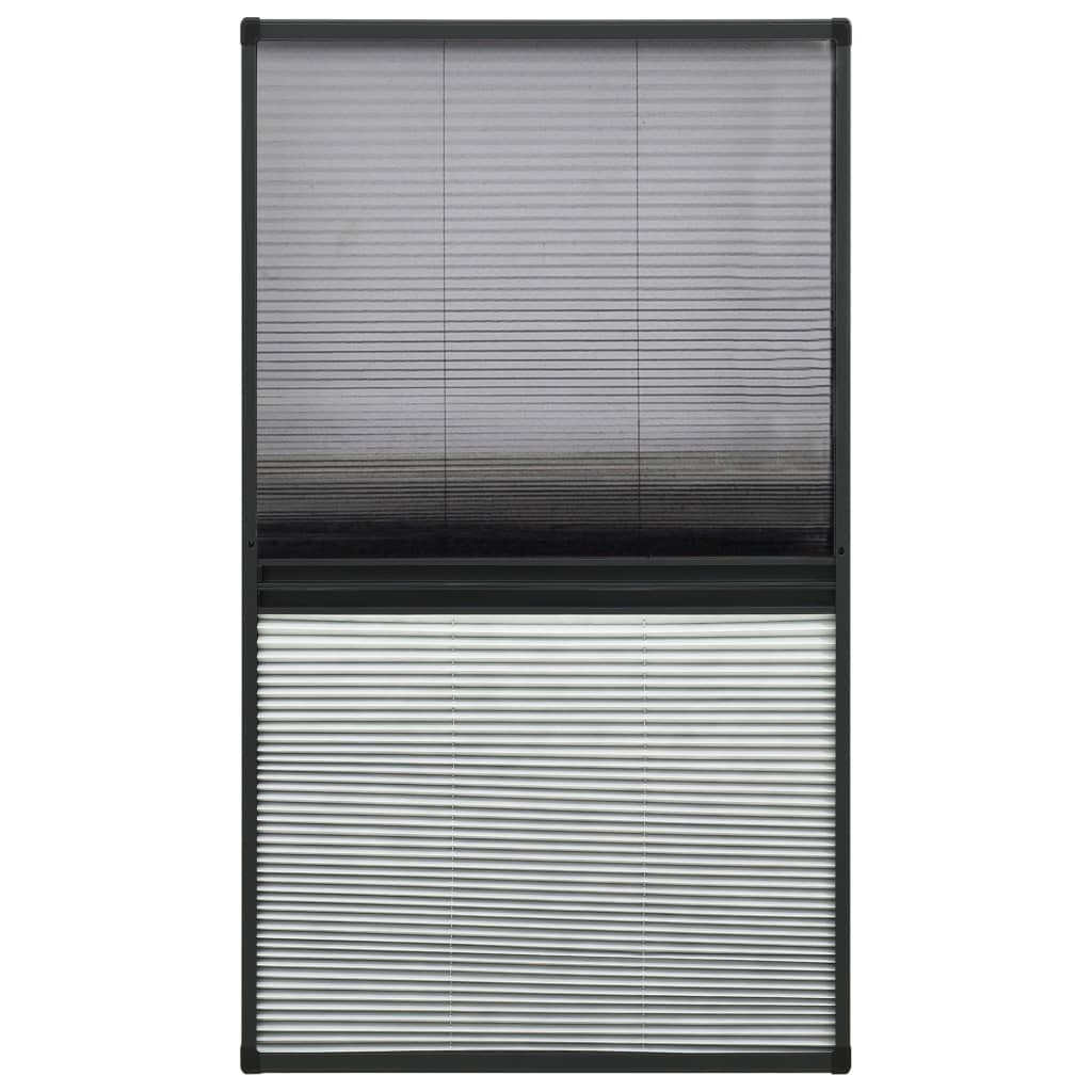 Plisse Insect Screen for Windows Aluminium 80x160 cm with Shade