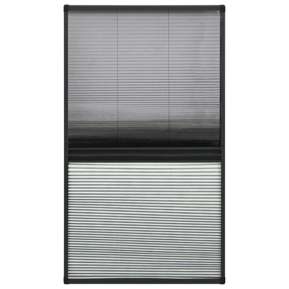 Plisse Insect Screen for Windows Aluminium 80x160 cm with Shade