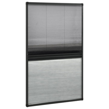 Plisse Insect Screen for Windows Aluminium 80x160 cm with Shade