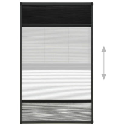 Plisse Insect Screen for Windows Aluminium 80x160 cm with Shade