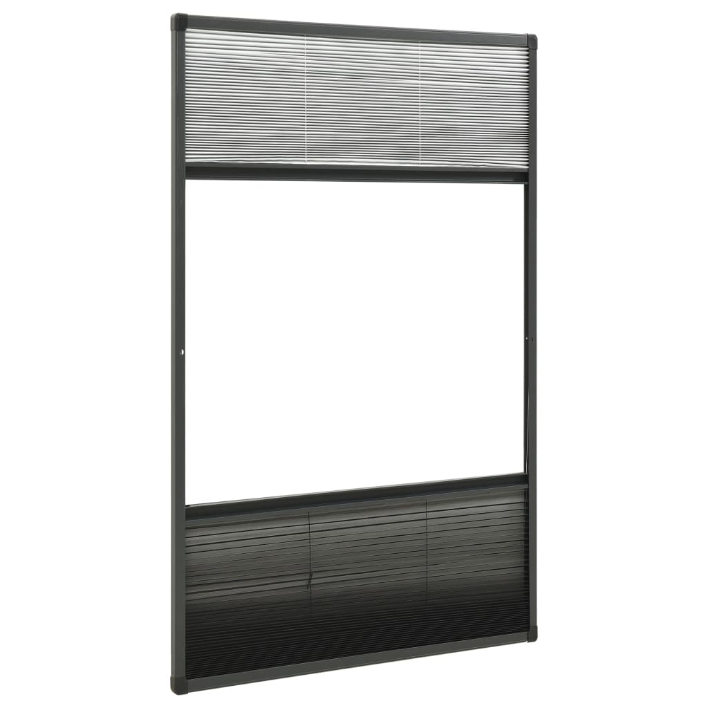 Plisse Insect Screen for Windows Aluminium 80x160 cm with Shade