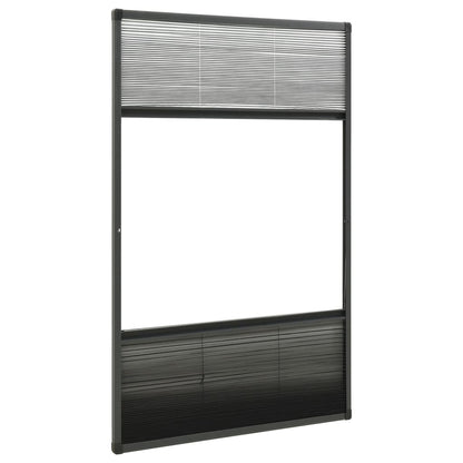 Plisse Insect Screen for Windows Aluminium 80x160 cm with Shade