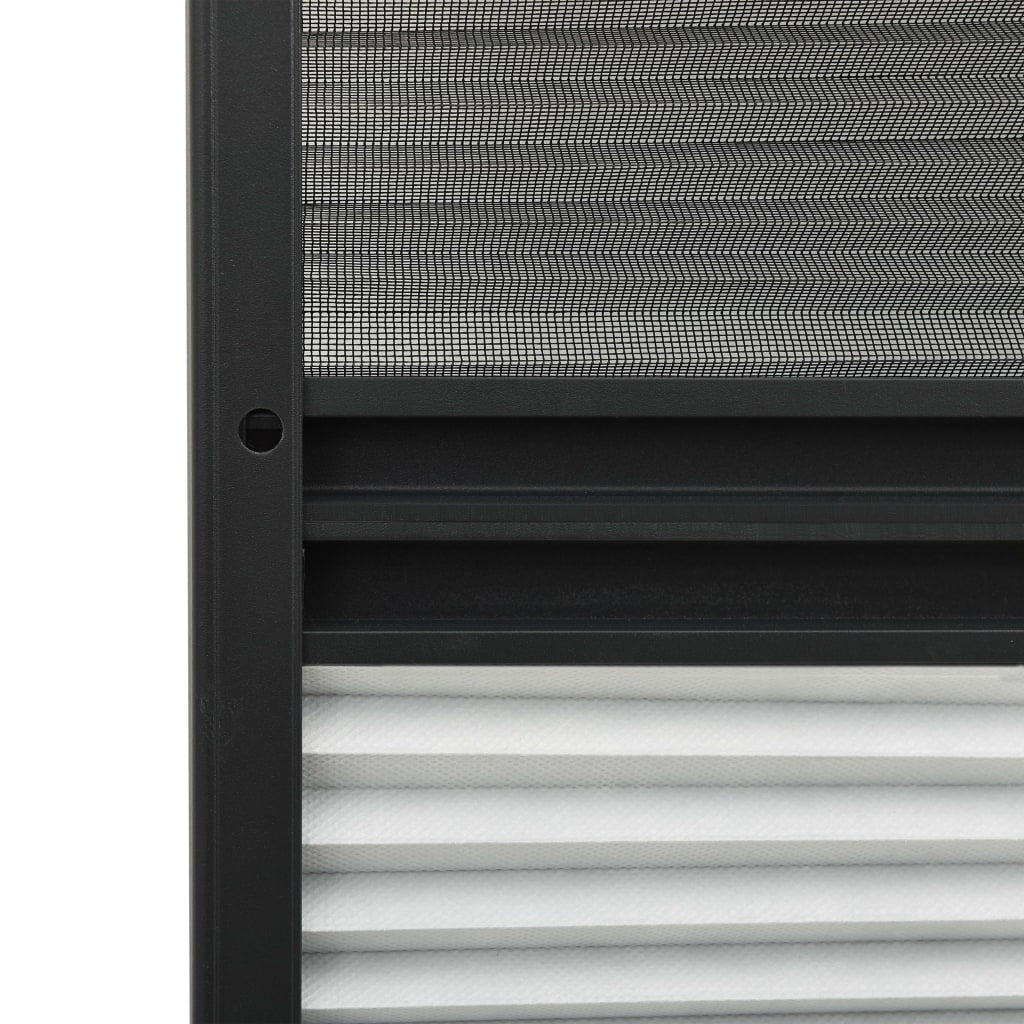 Plisse Insect Screen for Windows Aluminium 80x160 cm with Shade