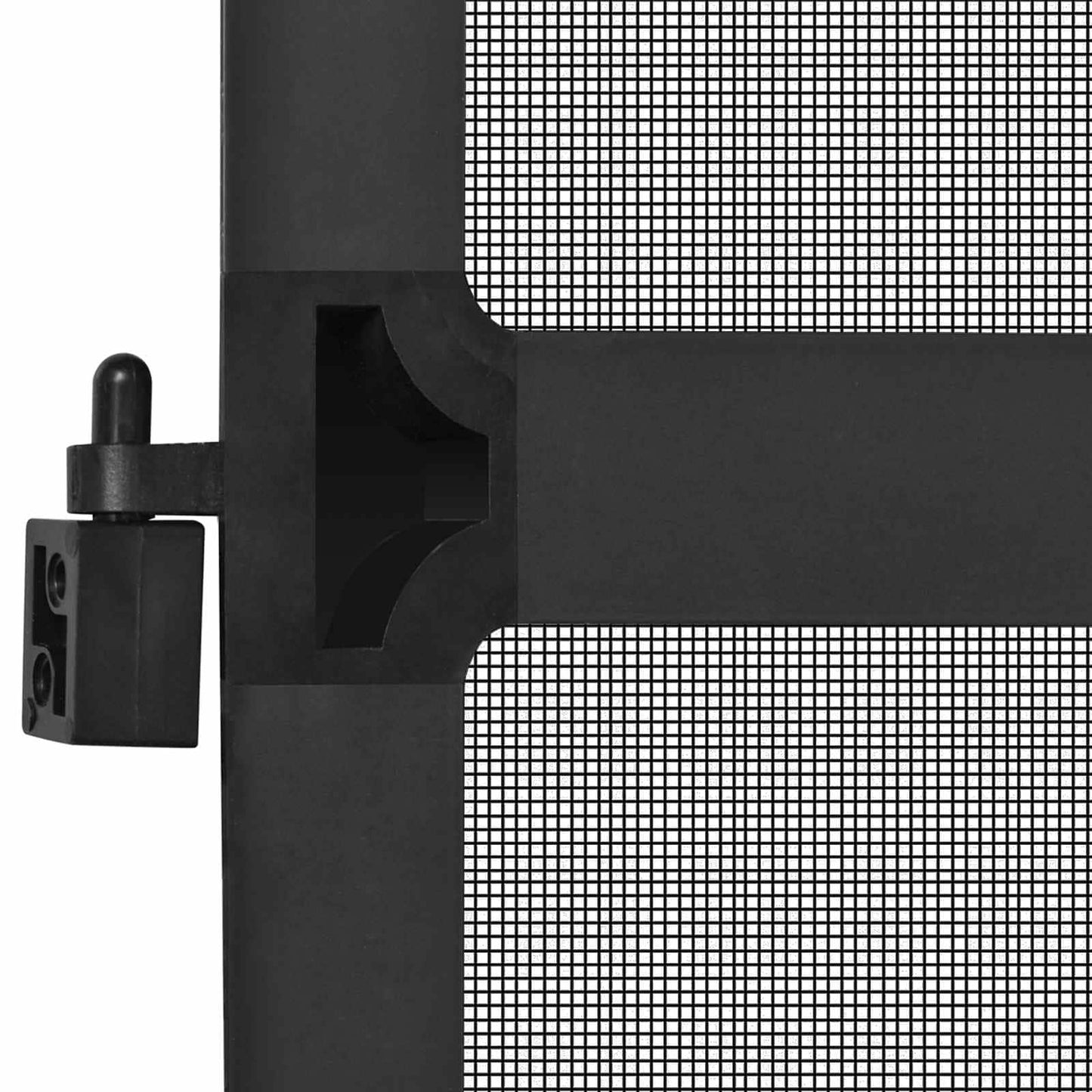 Hinged Insect Screen Manual Anthracite and Black 100 x 215 cm