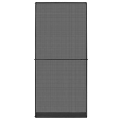 Hinged Insect Screen Manual Anthracite and Black 100 x 215 cm