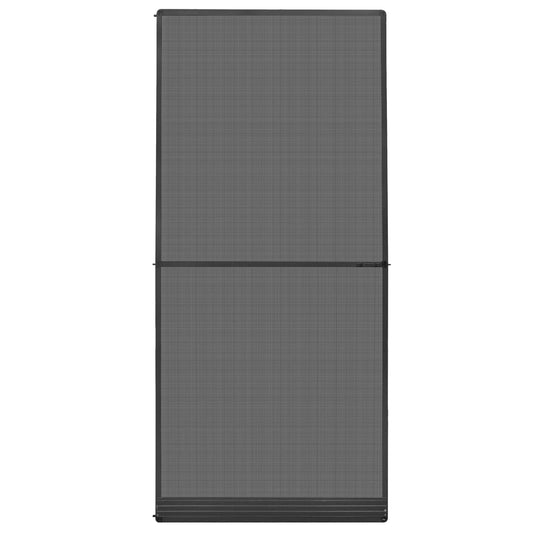 Hinged Insect Screen Manual Anthracite and Black 100 x 215 cm