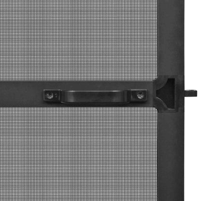 Hinged Insect Screen Manual Anthracite and Black 120 x 240 cm