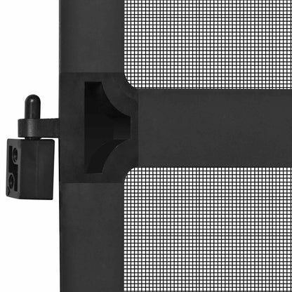 Hinged Insect Screen Manual Anthracite and Black 120 x 240 cm