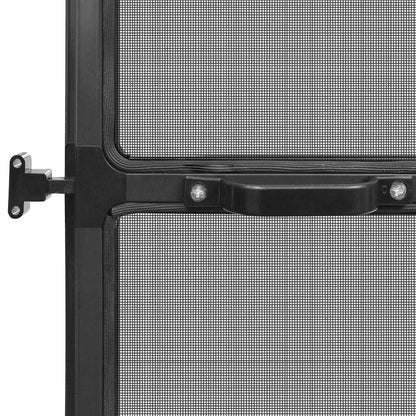 Hinged Insect Screen Manual Anthracite and Black 120 x 240 cm