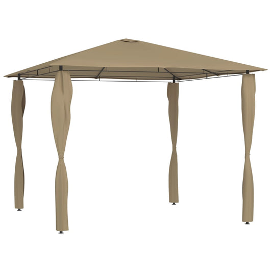 Gazebo | Taupe | Fabric, steel | 3x3m |  UV-resistant materials  | Gazebo