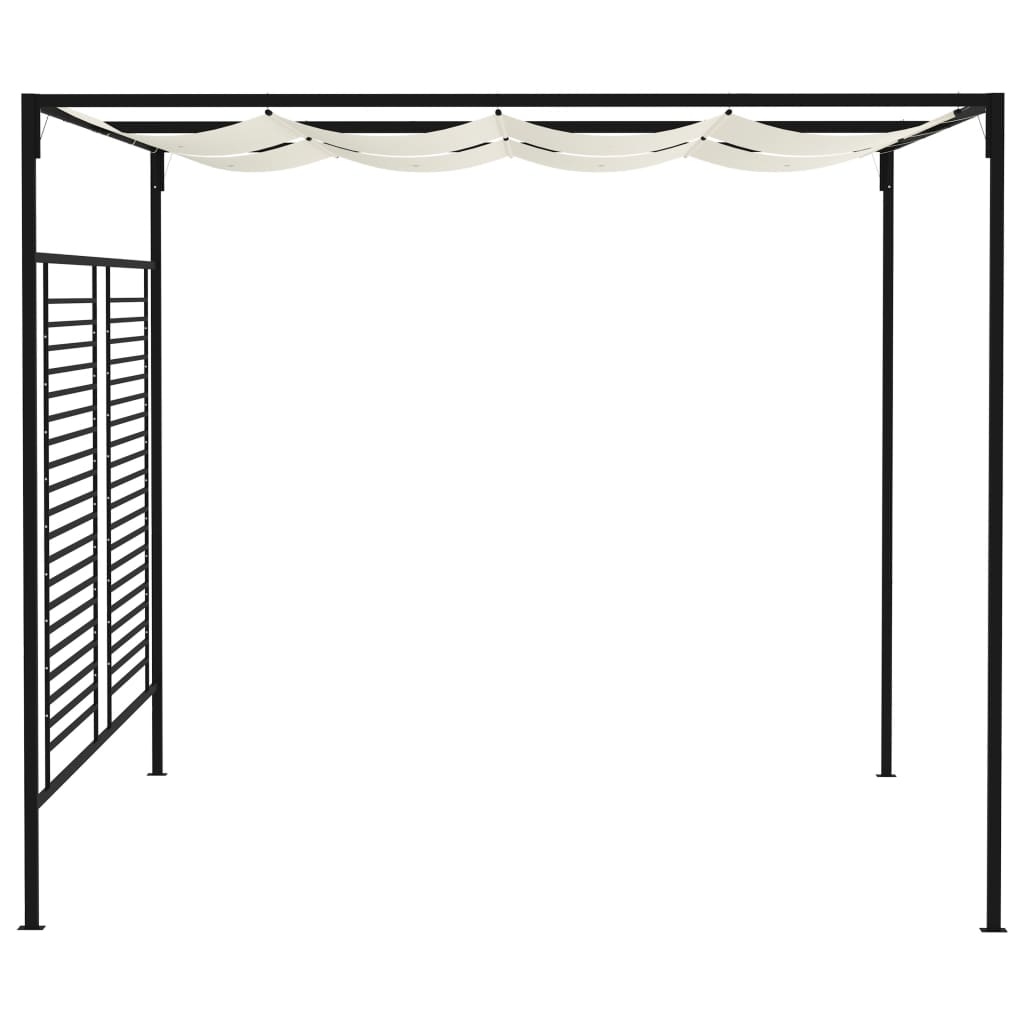 Gazebo with Retractable Roof 3x4x2.3 m Cream 180 g/m²