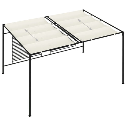 Gazebo with Retractable Roof 3x4x2.3 m Cream 180 g/m²