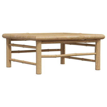 Garden Table | Natural Bamboo | Bamboo | 65 x 65 x 30 cm | Lightweight