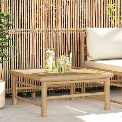 Garden Table | Natural Bamboo | Bamboo | 65 x 65 x 30 cm | Lightweight