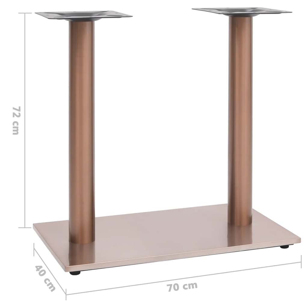 Bistro Table Leg | Brass | Stainless Steel | 70x40x72 cm | Industrial