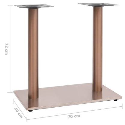 Bistro Table Leg | Brass | Stainless Steel | 70x40x72 cm | Industrial