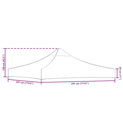 Party Tent Roof 3x3 m Beige 270 g/m²