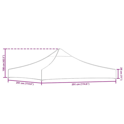 Party Tent Roof 3x3 m Orange 270 g/m²