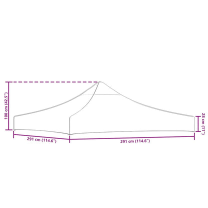 Party Tent Roof 3x3 m Burgundy 270 g/m²