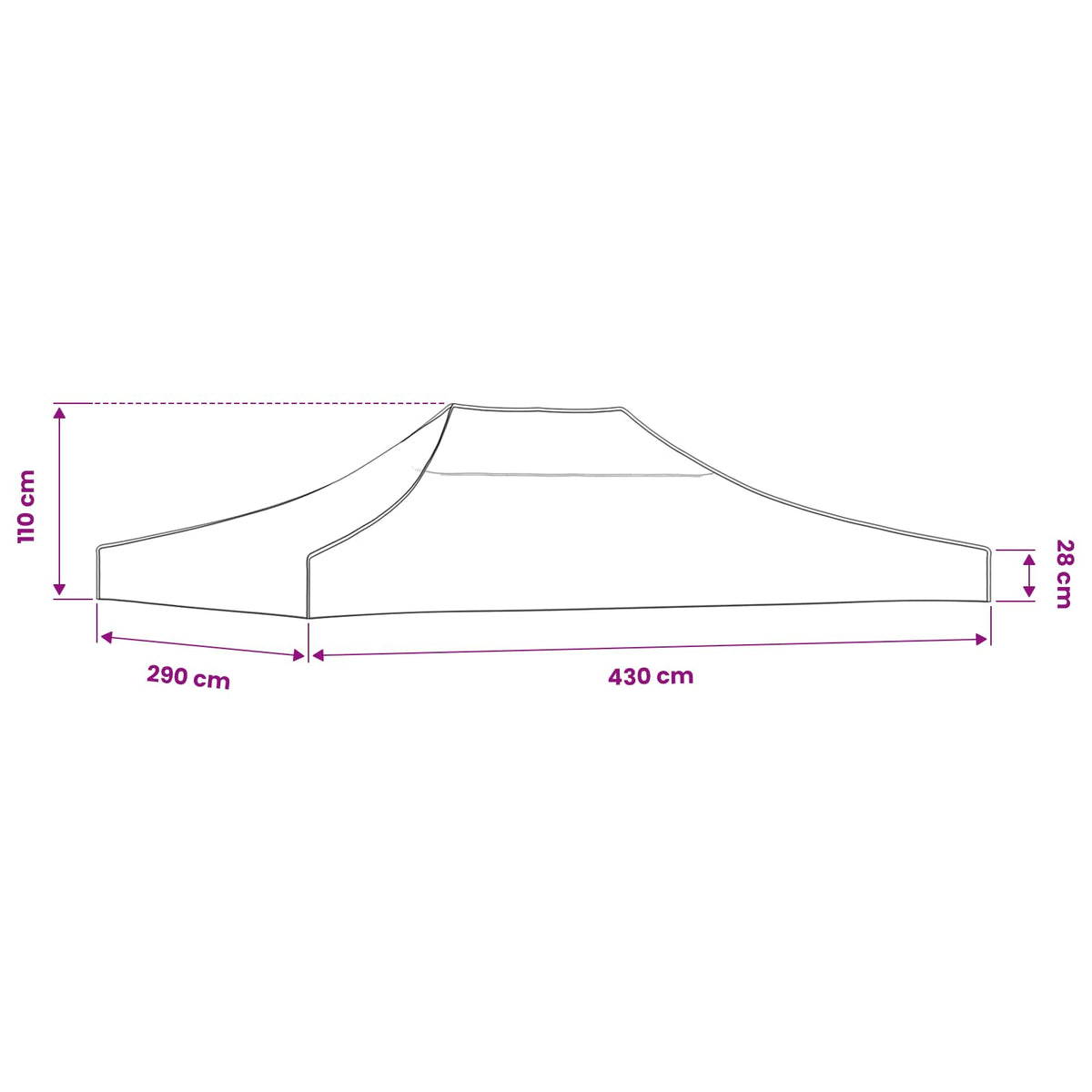 Party Tent Roof 4.5x3 m Cream 270 g/m²