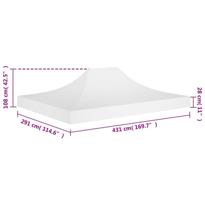 Party Tent Roof 4.5x3 m White 270 g/m²