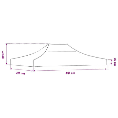 Party Tent Roof 4.5x3 m Beige 270 g/m²