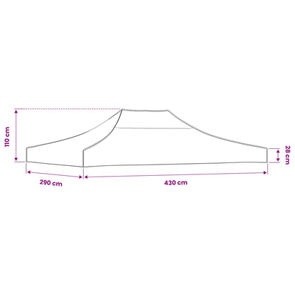 Party Tent Roof 4.5x3 m Green 270 g/m²