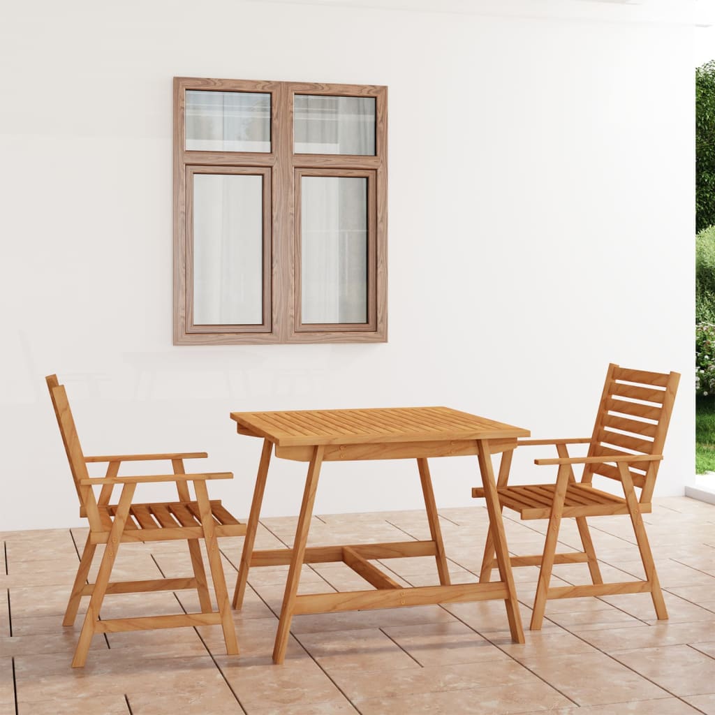 Outdoor Dining Set | Warm acacia wood tone