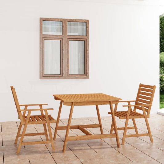 Outdoor Dining Set | Warm acacia wood tone